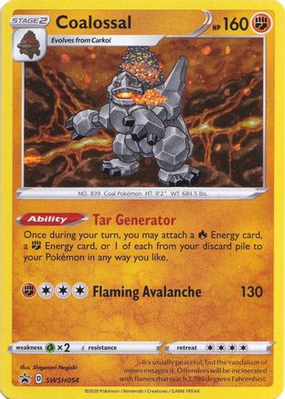 Coalossal - SWSH054 SWSH054/307 - SWSH Sword & Shield Promo Cards Holofoil - Poke-Collect