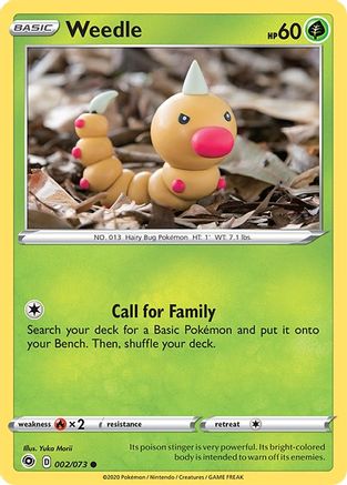 Weedle 2/73 - Champions Path Reverse Holofoil - Poke-Collect