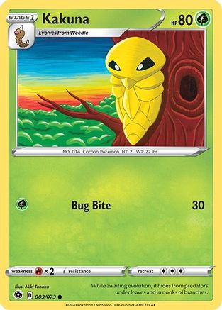 Kakuna 3/73 - Champions Path Reverse Holofoil - Poke-Collect