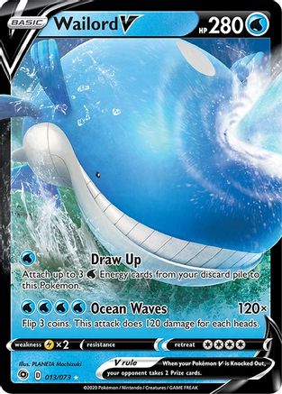 Wailord V 13/73 - Champions Path Holofoil - Poke-Collect