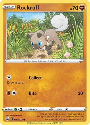 Rockruff 29/73 - Champions Path Reverse Holofoil - Poke-Collect