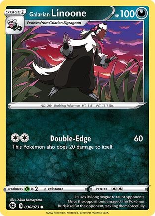 Galarian Linoone 36/73 - Champions Path Reverse Holofoil - Poke-Collect