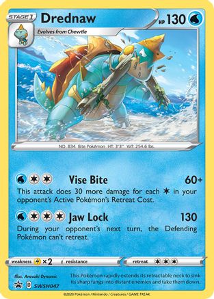 Drednaw - SWSH047 SWSH047/307 - SWSH Sword & Shield Promo Cards Holofoil - Poke-Collect