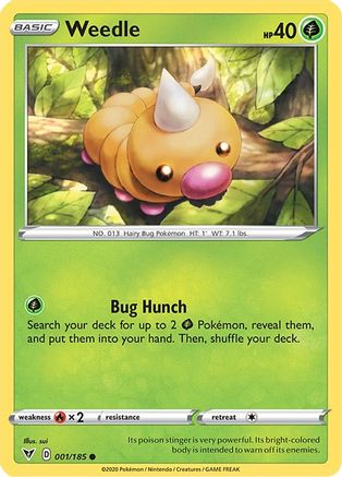 Weedle 1/185 - Vivid Voltage Reverse Holofoil - Poke-Collect
