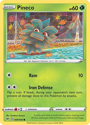 Pineco 8/185 - SWSH04 Vivid Voltage Reverse Holofoil - Poke-Collect