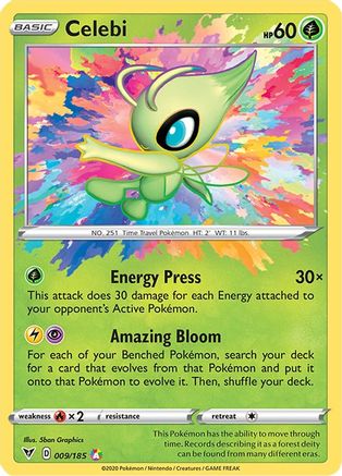 Celebi 9/185 - SWSH04 Vivid Voltage Holofoil - Poke-Collect