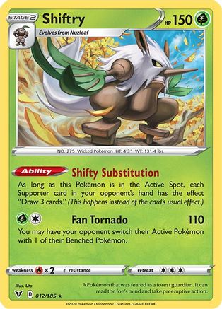 Shiftry 12/185 - SWSH04 Vivid Voltage - Poke-Collect