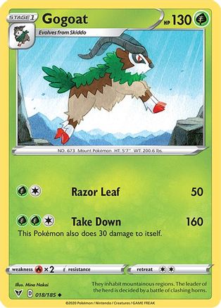 Gogoat 18/185 - SWSH04 Vivid Voltage Reverse Holofoil - Poke-Collect