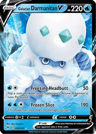 Galarian Darmanitan V 36/185 - SWSH04 Vivid Voltage Holofoil - Poke-Collect
