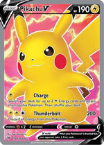 Pikachu V (Full Art) 170/185 - SWSH04 Vivid Voltage Holofoil - Poke-Collect