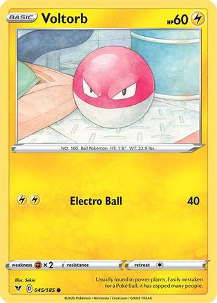 Voltorb 45/185 - Vivid Voltage Reverse Holofoil - Poke-Collect