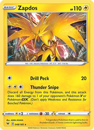 Zapdos 48/185 - Vivid Voltage Reverse Holofoil - Poke-Collect