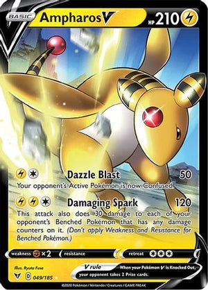 Ampharos V 49/185 - SWSH04 Vivid Voltage Holofoil - Poke-Collect