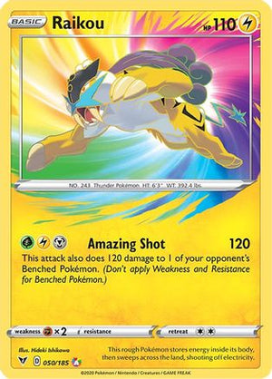Raikou 50/185 - SWSH04 Vivid Voltage Holofoil - Poke-Collect