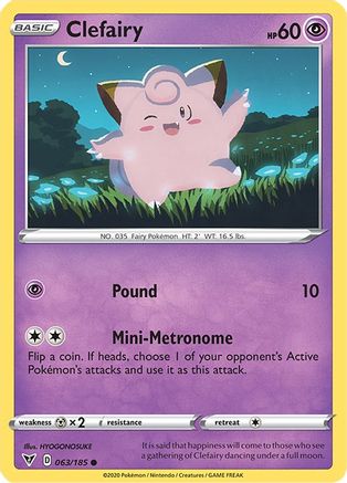 Clefairy 63/185 - SWSH04 Vivid Voltage Reverse Holofoil - Poke-Collect