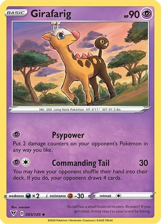 Girafarig 65/185 - SWSH04 Vivid Voltage Reverse Holofoil - Poke-Collect