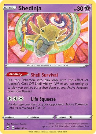 Shedinja 66/185 - SWSH04 Vivid Voltage Reverse Holofoil - Poke-Collect