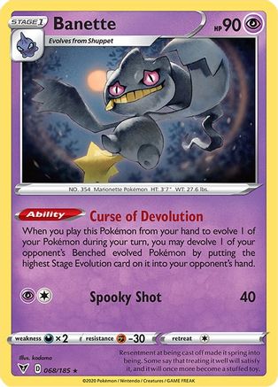 Banette 68/185 - SWSH04 Vivid Voltage Reverse Holofoil - Poke-Collect