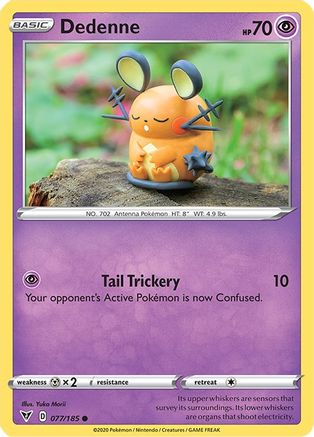 Dedenne 77/185 - SWSH04 Vivid Voltage Reverse Holofoil - Poke-Collect