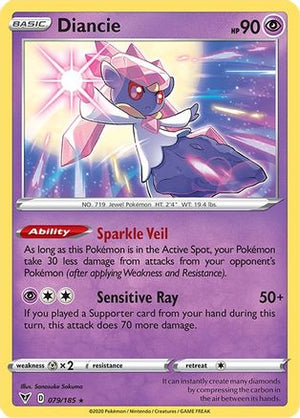 Diancie 79/185 - SWSH04 Vivid Voltage Holofoil - Poke-Collect