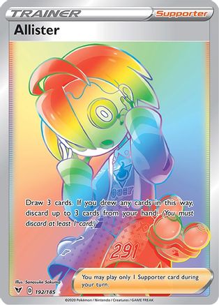 Allister (Secret) 192/185 - SWSH04 Vivid Voltage Holofoil - Poke-Collect