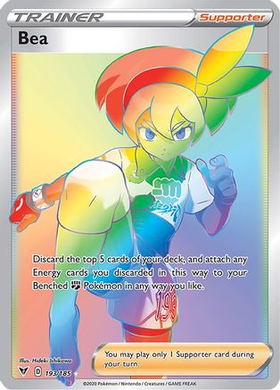 Bea (Secret) 193/185 - SWSH04 Vivid Voltage Holofoil - Poke-Collect