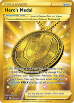Hero's Medal (Secret) 201/185 - SWSH04 Vivid Voltage Holofoil - Poke-Collect