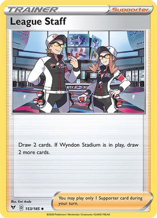 League Staff 153/185 - SWSH04 Vivid Voltage Reverse Holofoil - Poke-Collect