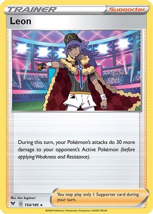 Leon 154/185 - SWSH04 Vivid Voltage Reverse Holofoil - Poke-Collect