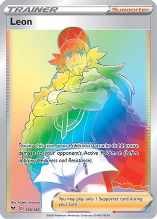 Leon (Secret) 195/185 - SWSH04 Vivid Voltage Holofoil - Poke-Collect