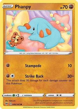 Phanpy 86/185 - SWSH04 Vivid Voltage Reverse Holofoil - Poke-Collect