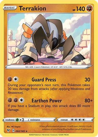 Terrakion 92/185 - Vivid Voltage - Poke-Collect