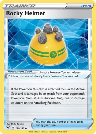Rocky Helmet 159/185 - SWSH04 Vivid Voltage Reverse Holofoil - Poke-Collect