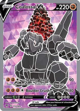 Coalossal V (Full Art) 173/185 - SWSH04 Vivid Voltage Holofoil - Poke-Collect