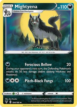 Mightyena 104/185 - SWSH04 Vivid Voltage Reverse Holofoil - Poke-Collect