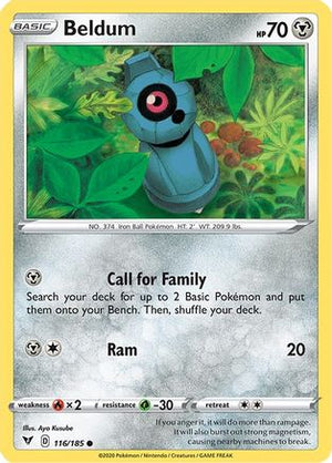 Beldum 116/185 - SWSH04 Vivid Voltage Reverse Holofoil - Poke-Collect