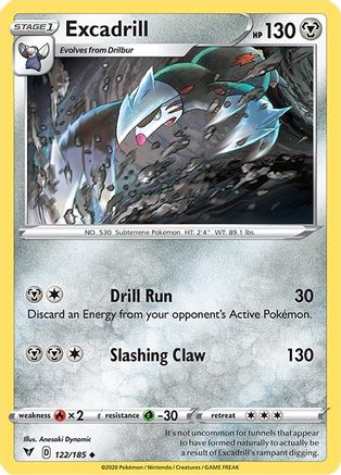 Excadrill 122/185 - SWSH04 Vivid Voltage Reverse Holofoil - Poke-Collect