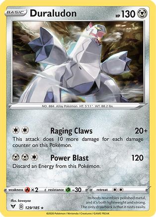 Duraludon 129/185 - SWSH04 Vivid Voltage Reverse Holofoil - Poke-Collect