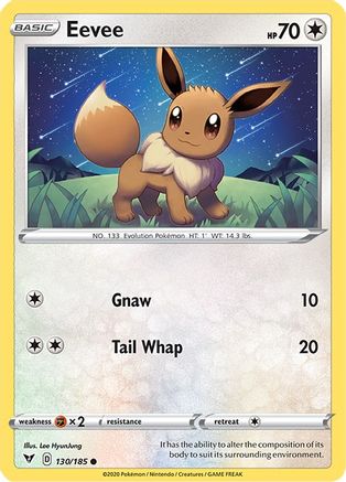 Eevee 130/185 - SWSH04 Vivid Voltage Reverse Holofoil - Poke-Collect