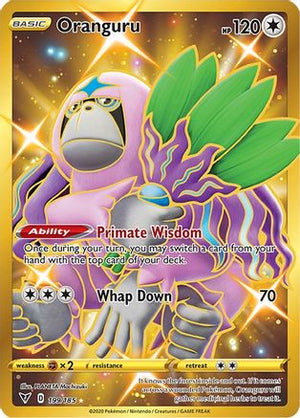 Oranguru (Secret) 199/185 - SWSH04 Vivid Voltage Holofoil - Poke-Collect