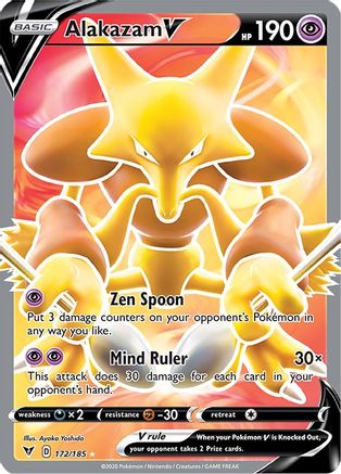 Alakazam V (Full Art) 172/185 - SWSH04 Vivid Voltage Holofoil - Poke-Collect