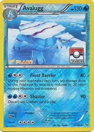 Avalugg - 31/106 (Pokemon League) [1st Place] 31 - League & Championship Cards Reverse Holofoil - Poke-Collect