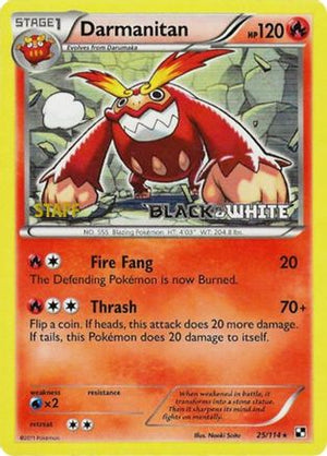 Darmanitan - 25/114 (Prerelease) [Staff] 25 - Black and White Promos Holofoil - Poke-Collect