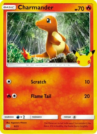 Charmander - 9/25 9/25 - McDonalds 25th Anniversary Promos Holofoil - Poke-Collect