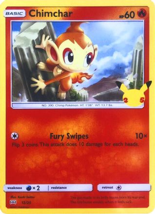 Chimchar - 12/25 12/25 - McDonalds 25th Anniversary Promos Holofoil - Poke-Collect