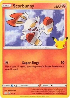 Scorbunny - 16/25 16/25 - McDonalds 25th Anniversary Promos Holofoil - Poke-Collect