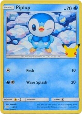 Piplup - 20/25 20/25 - McDonalds 25th Anniversary Promos Holofoil - Poke-Collect