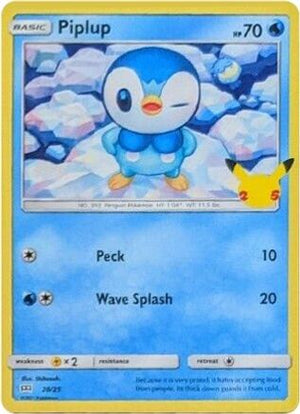 Piplup - 20/25 20/25 - McDonalds 25th Anniversary Promos Holofoil - Poke-Collect