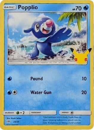 Popplio - 23/25 23/25 - McDonalds 25th Anniversary Promos Holofoil - Poke-Collect