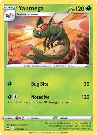 Yanmega 2/72 - Shining Fates Reverse Holofoil - Poke-Collect